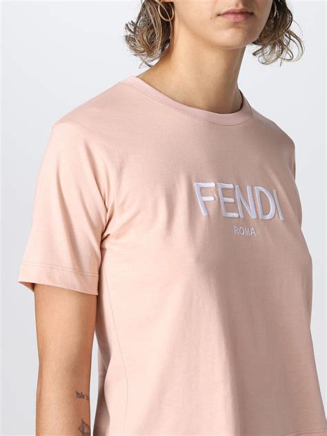 women's fendi t-shirt|pink fendi hoodie for women.